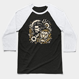 Japanese Samurai Dinasty Tiger Baseball T-Shirt